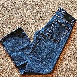 HARLEY DAVIDSON VONTAGE WOMEN’S BOOT CUT BLUE JEANS THICK DENIM SIZE 8